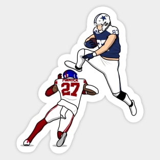 the hurdling jake Sticker